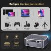 DBPOWER Native 1080P WiFi Projector;  Upgrade 9500L Full HD Outdoor Movie Projector;  Support 4D Keystone Correction;  Zoom;  PPT;  300" Portable Mini