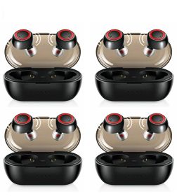 Earphones Magnetic Waterproof Wireless Bluetooth Earpods Headphones In Ear buds Pods Bluetooth Ear Pod Mic 5 Core EP01 (Color: 4 Pieces)